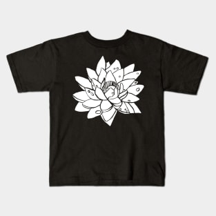 Water Lilly White Kids T-Shirt